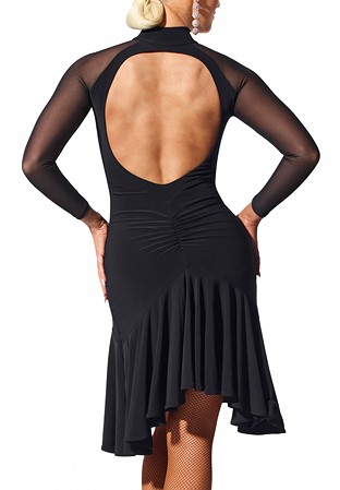 Armando Cutout Back Dance Dress 00078-Black