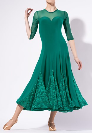 Armando Womens Sweetheart Mesh Practice Dress 00247-Green