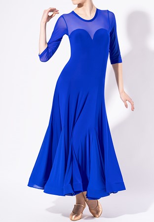 Armando Womens Sweetheart Mesh Practice Dress 00247-Sapphire