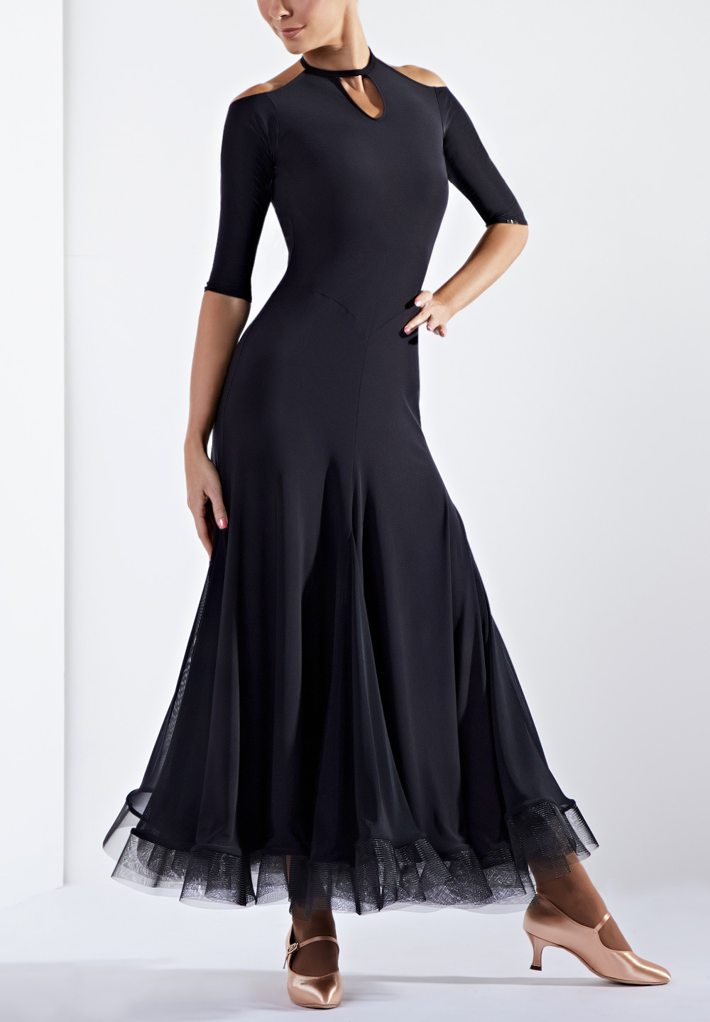 Chrisanne Clover Revolution Ballroom Dress-Black
