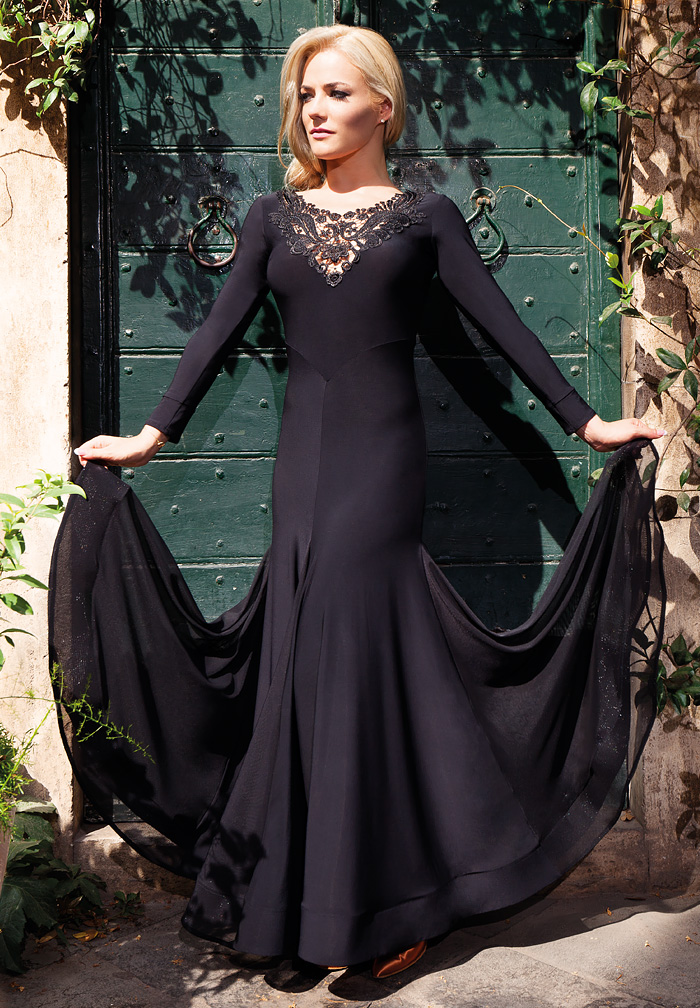 Chrisanne Clover Tania Antonia Ballroom Dress-Black