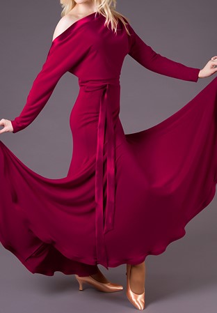 DSI Amira Ballroom Dress 3702-Burgundy