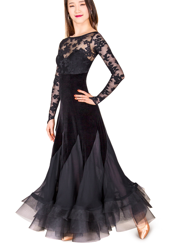 DSI Ariana Ballroom Dance Dress 3200-Black