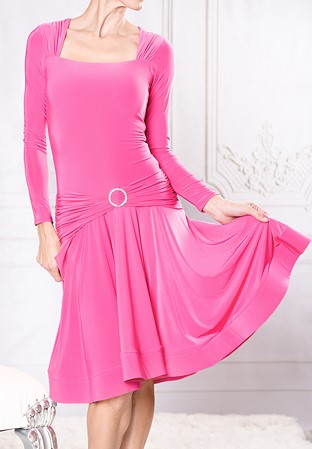 Dance America D009 - Short Square Neck Dress-Candy