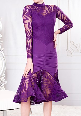 Dance America D011 - Short Angelica Dress-Purple