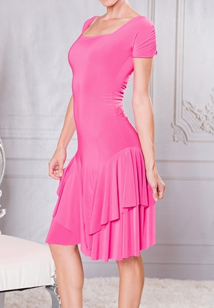 Dance America D202 - Short Cap Sleeve Princess Dress-Pink