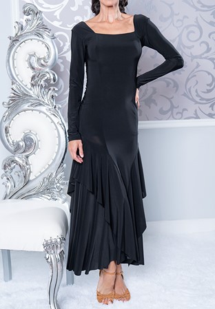Dance America D203 - Long Princess Dress-Black