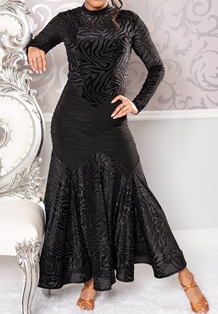 Dance America D210 - Long Angelica Dress-Black