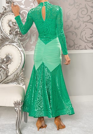 Dance America D210 - Long Angelica Dress-Green