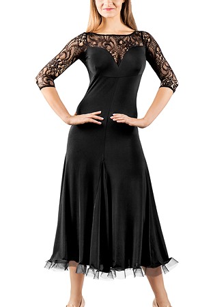 Dance Box Alicja Lace York 3/4 Sleeve Dress P14120043-01 Black