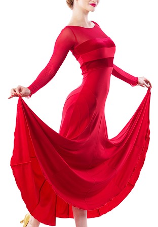Dance Box Grace Ballroom Dress P16120020-02 Red