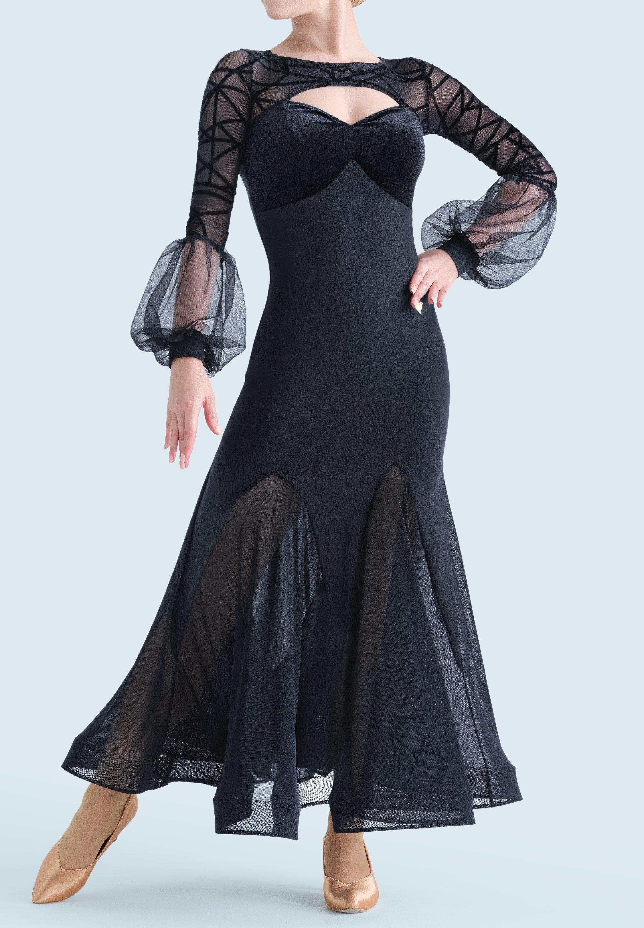 MF Midnight Luxe Ballroom Dress M287-Black