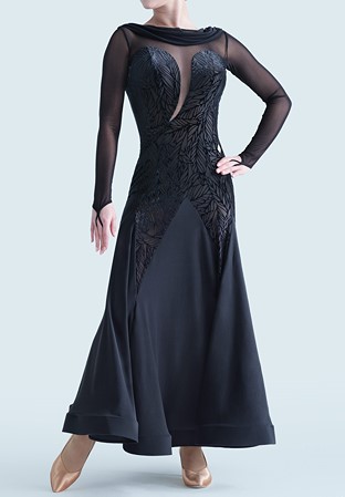 MF Shadow Whisper Ballroom Dress M387-Black