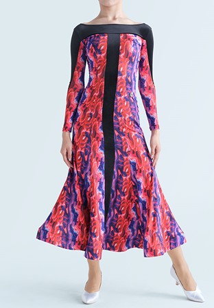 MF Bohemian Blitz Ballroom Dress M396-Floral Print