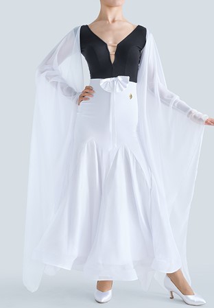 MF Whispering Grace Ballroom Dress M397-Black / White