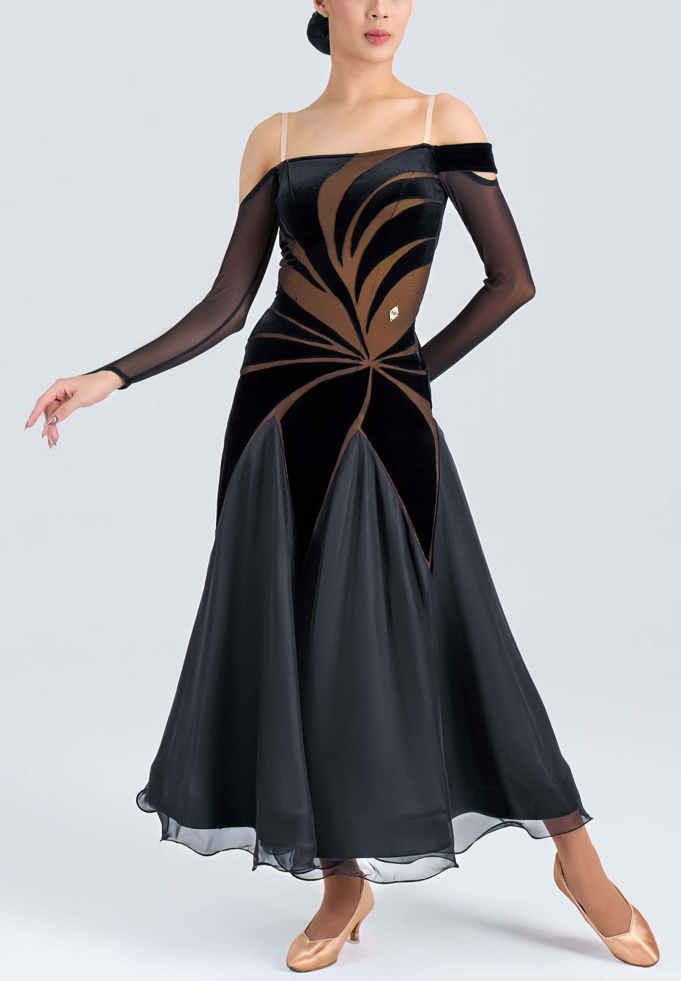 MF Noir Current Ballroom Gown M446-Black