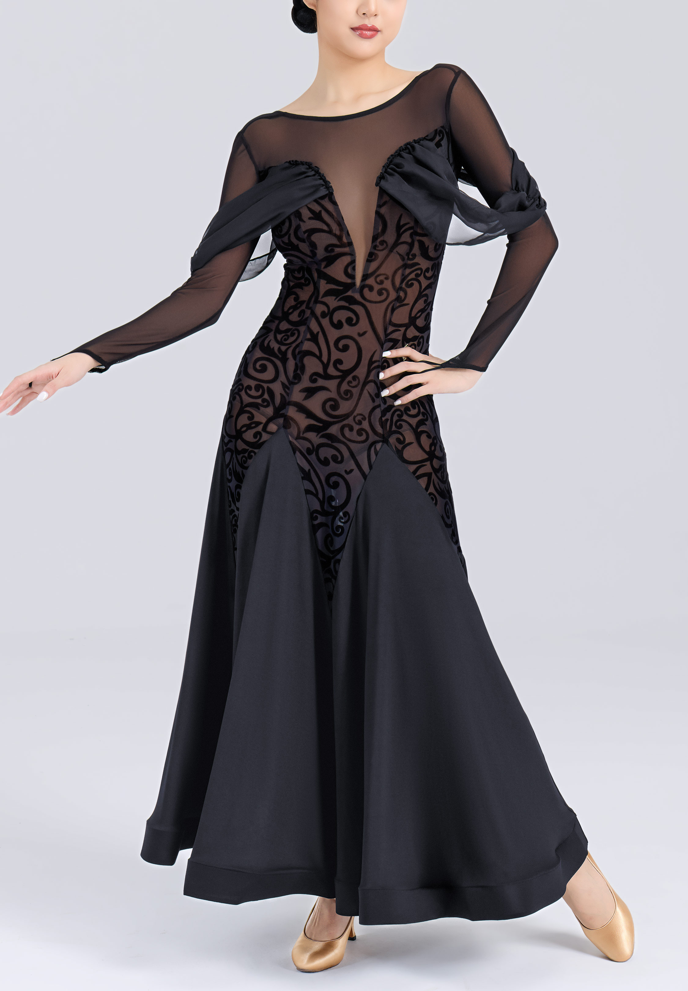 MF Eclipse Motion Ballroom Gown M459-Black