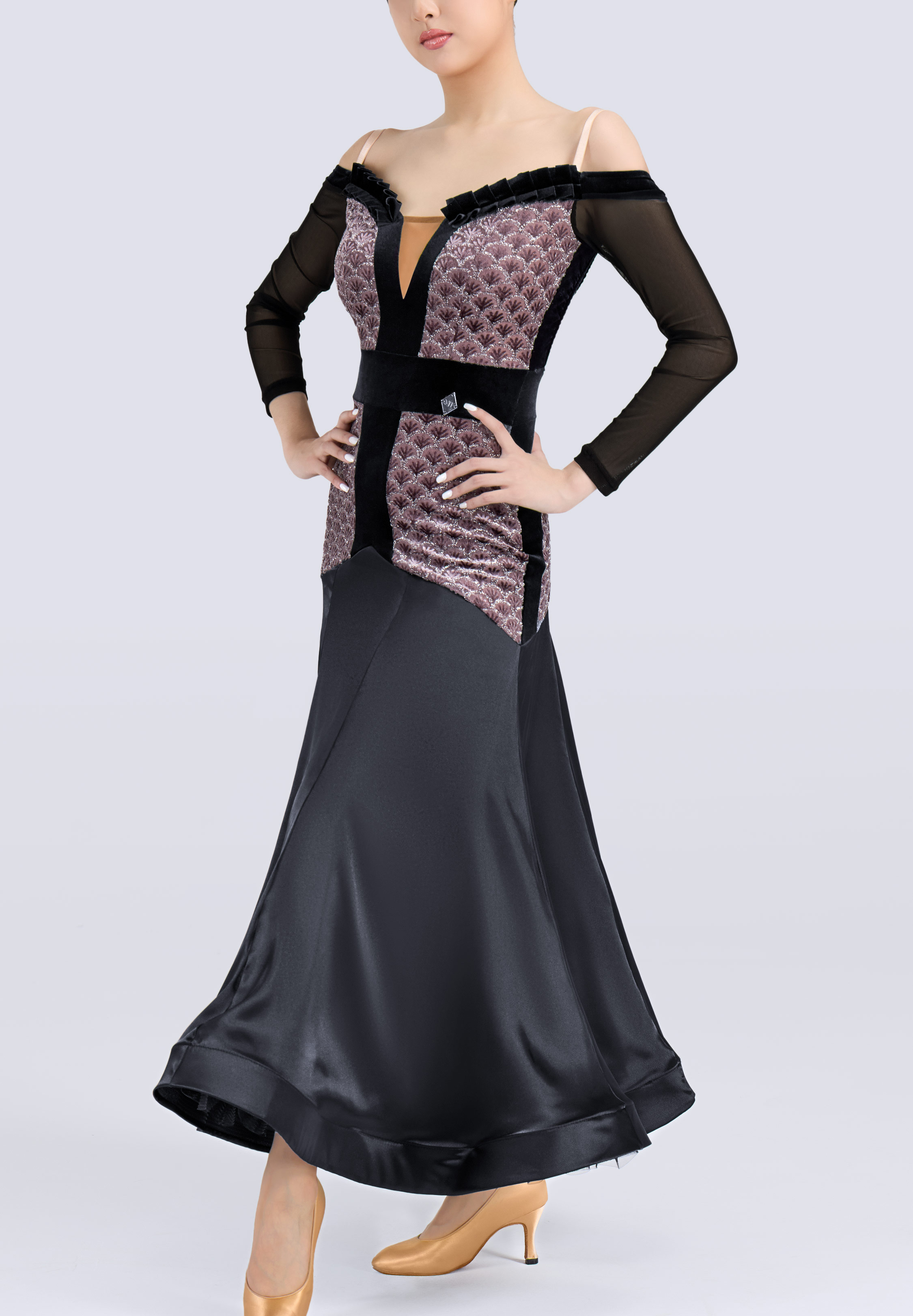 MF Mauve Twilight Ballroom Gown M470-Print