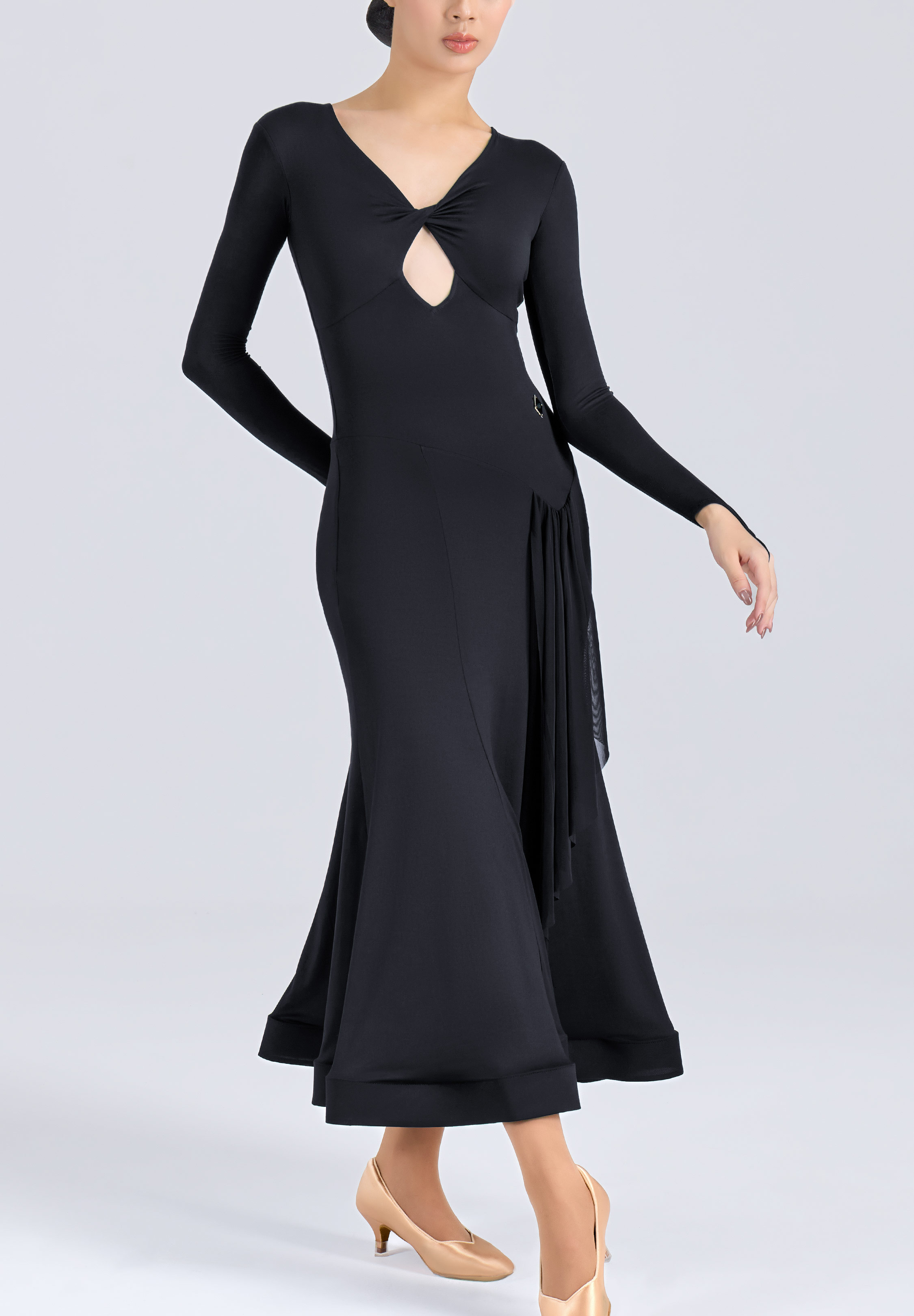 MF Dark Twist Smooth Dress M478-Black