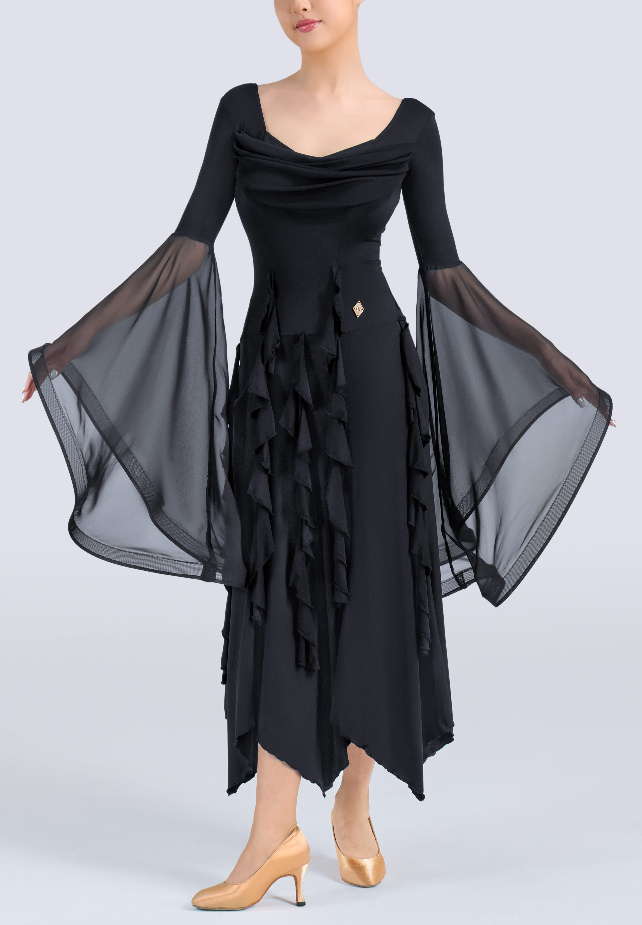MF Sheer Eclipse Smooth Gown M480-Black
