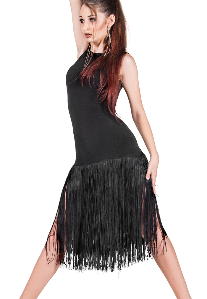 Maly Fringes Dance Dress MF-LCL001-Black