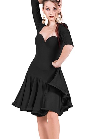 Maly Sweetheart Dress with Wide Skirt MF-LCL003-Black