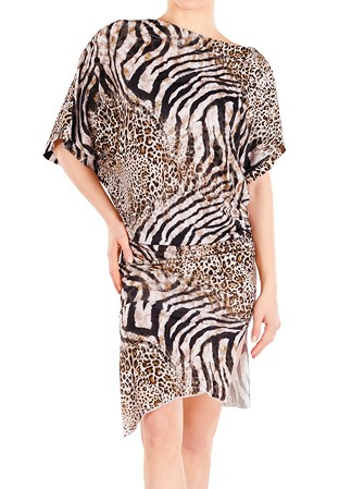 Maly Loose Fit Side Split Dance Dress MF191601-Animal