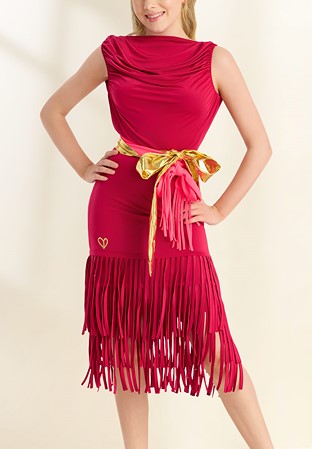 Gio Mio Manisha Womens Latin Dress GM0839-Raspberry