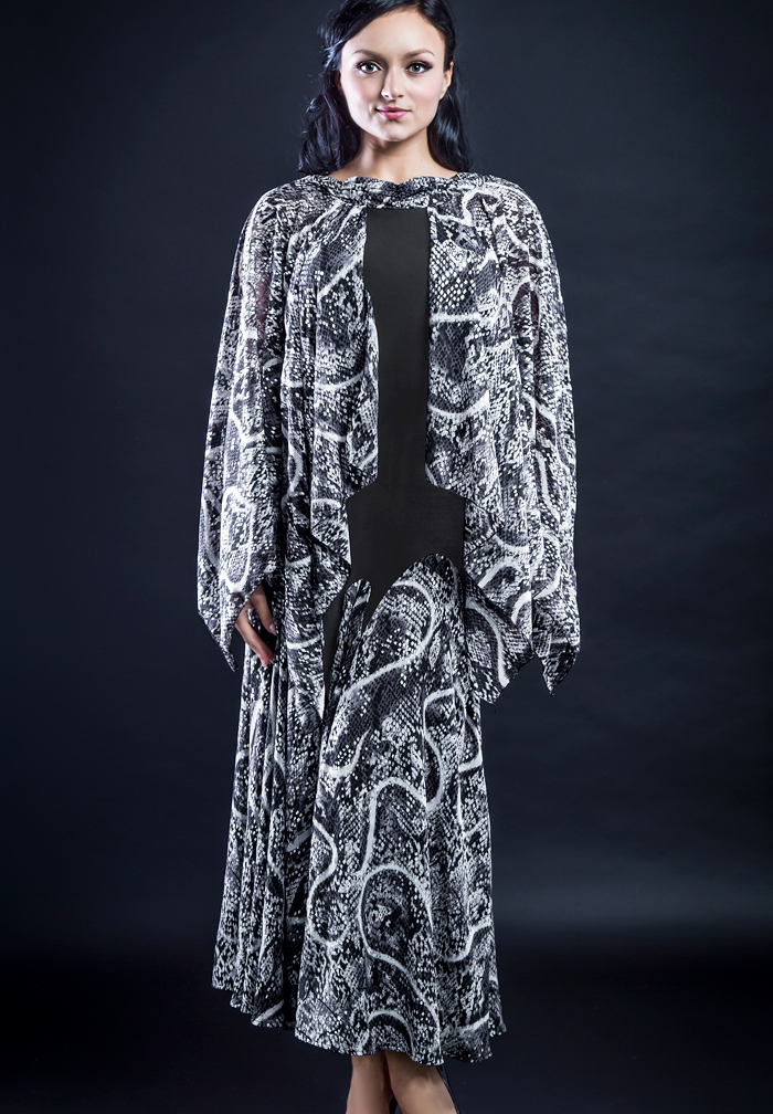 Santoria Vida Dress DR10019-Grey Cobra/Black Mix