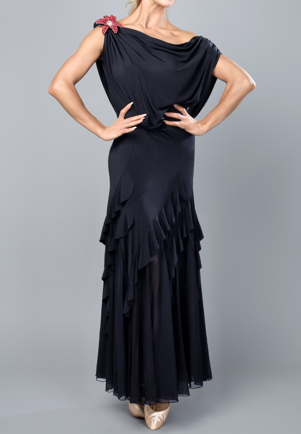 Santoria Vinsan Ballroom Dress DR7097-Black