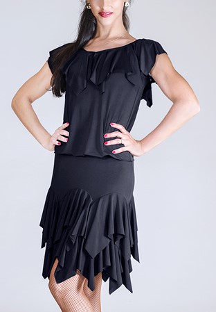 Santoria Mala Latin Dress DR7037-Black