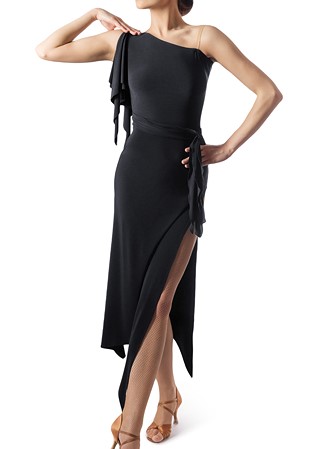 Sasuel Slim Cut Latin Dress Valery-Black Crepe