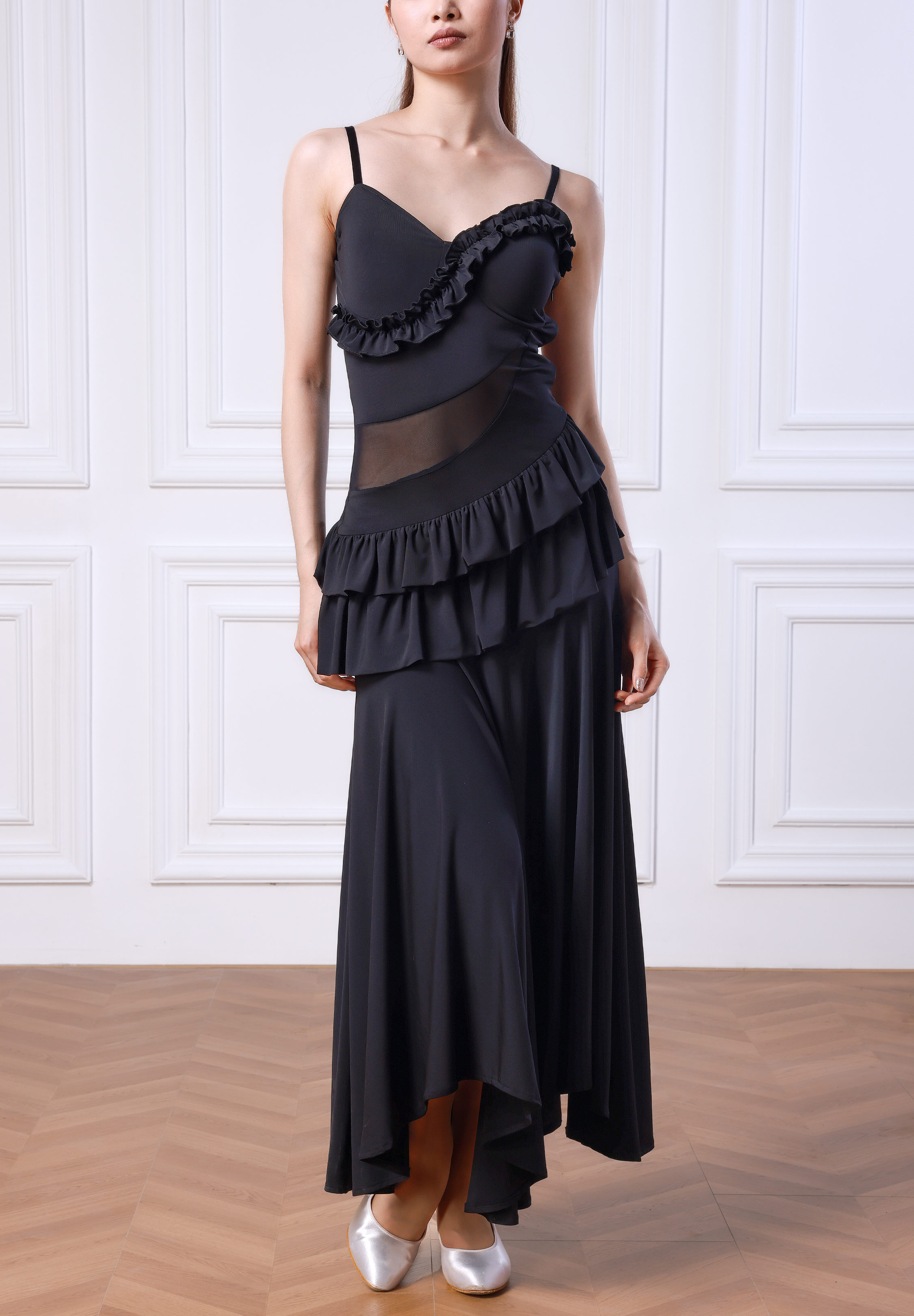TID Noir Sonata Ballroom Dress D039-Black