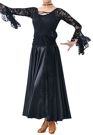 Taka Ladies Ballroom Performance Dress 3L-00140-Black