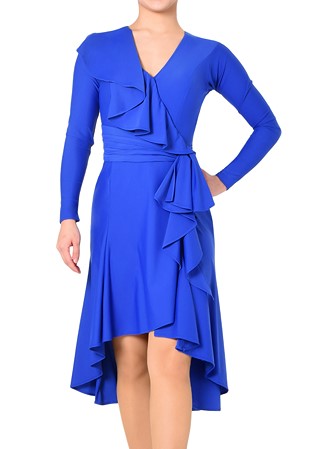 Taka Sexy Wrapped Latin Rhythm Dress 3L-00134-Sapphire
