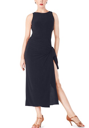 Tasha by Popcon Side Opening Dress TWLO005-Black