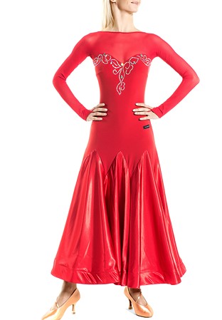 Victoria Blitz Ballroom Dress Tigre Rosso-Red