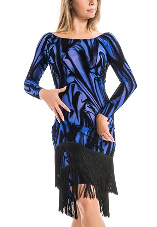 Victoria Blitz Black/Blue ChaCha Dress-Black/Blue