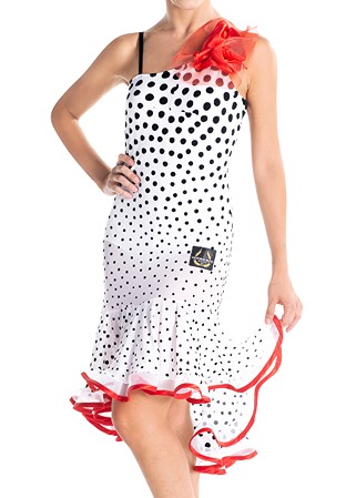 Victoria Blitz Cremona Latin Dress-Dotted w/ Red