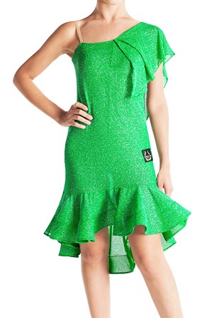 Victoria Blitz Cremona Lurex Latin Dress-Emerald Lurex
