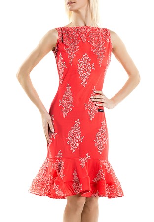 Victoria Blitz Eva Latin Dress-Fluorescent Red