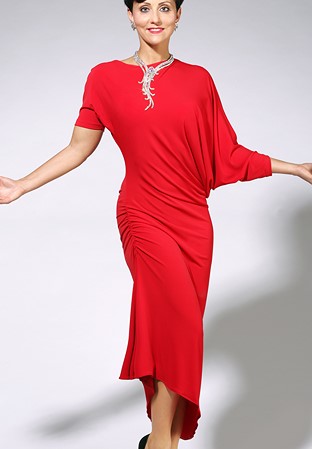 Zdenka Arko Ballroom Dance Dress D1301-Light Red