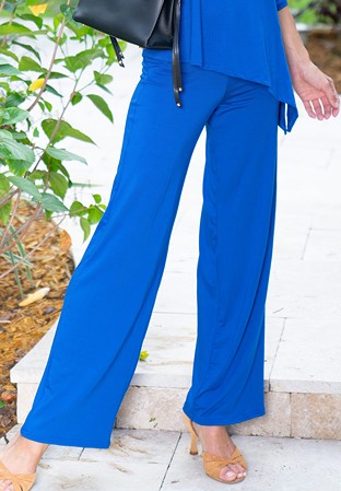 Dance America DA Natural NP1 - Straight Slim Lounge Dance Pants-Blue