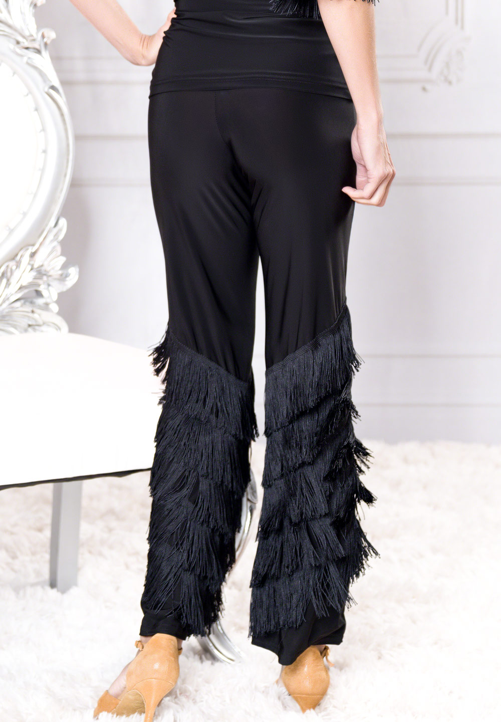 Dance America P004 Diagonal Fringe Pants Pants