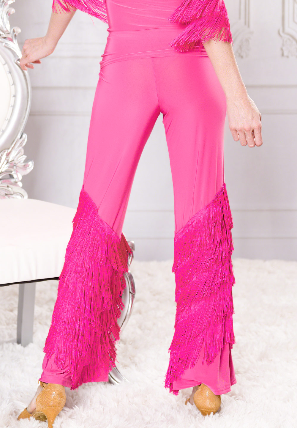 Dance America P004 Diagonal Fringe Pants Pants