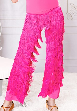 Dance America P005 - Full Fringe Pants-Candy