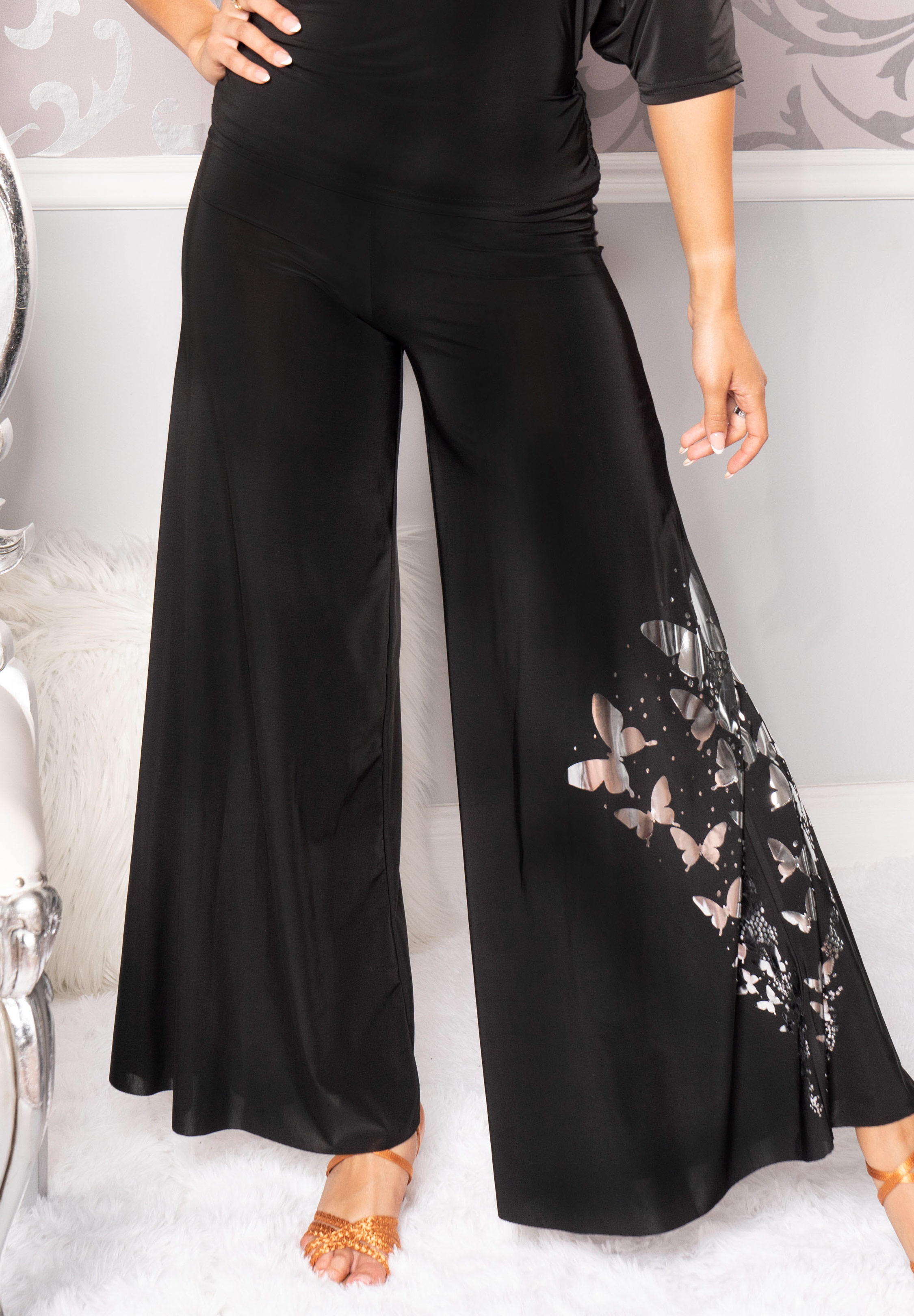 Dance America P201B - Butterfly Yoga Pant-Black