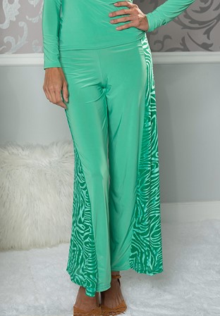 Dance America P202 - Velvet Inset Pant-Green