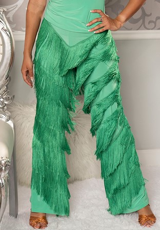 Dance America P205 - Full Fringe Pants-Green