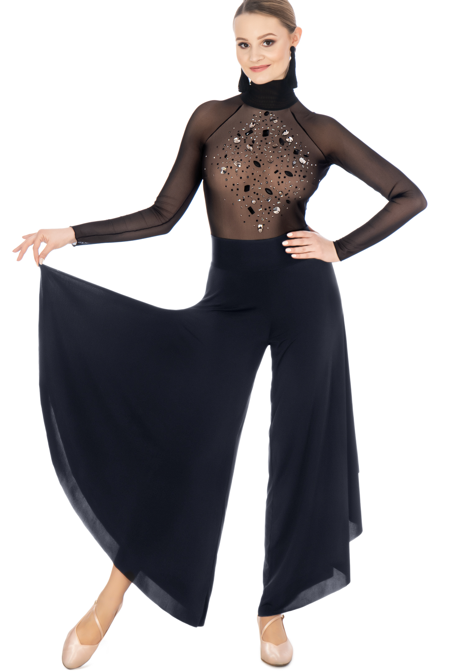 Dance Box Ladies Ruffle Dance Pants P20120018 Pants